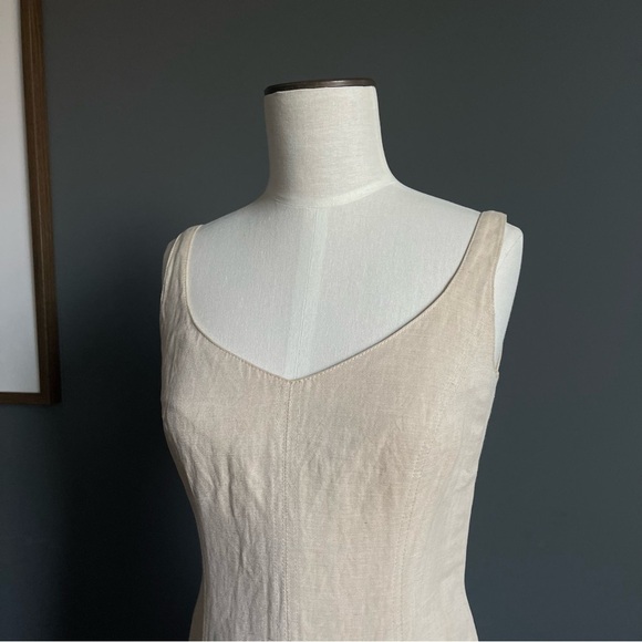 Vintage Escada Beige Linen Dress - Picture 3 of 10
